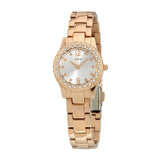 Guess Dixie Rose Gold Stainless Steel Silver Dial Quartz Watch for Ladies - W0889L3