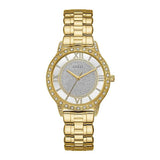 Guess Ethereal Gold Stainless Steel Silver Dial Quartz Watch for Ladies - W1013L2