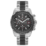 Guess Octane Two-tone Stainless Steel Black Dial Chronograph Quartz Watch for Gents - W1046G1