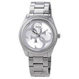 Guess G-Twist Silver Stainless Steel Silver Dial Quartz Watch for Ladies - W1082L1