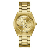 Guess G-Twist Gold Stainless Steel Gold Dial Quartz Watch for Ladies - W1082L2