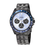 Guess Odyssey Gunmetal Stainless Steel Blue Dial Quartz Watch for Gents - W1107G5