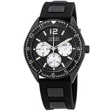 Guess Pacific Black Silicone Strap Black Dial Quartz Watch for Gents - W1167G2