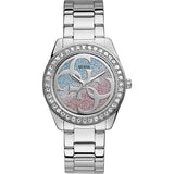 Guess G-Twist Silver Stainless Steel Multi Color Dial Quartz Watch for Ladies - W1201L1