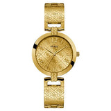 Guess G-Luxe Gold Stainless Steel Gold Dial Quartz Watch for Ladies - W1228L2