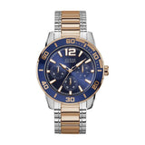 Guess Trek Two-tone Stainless Steel Blue Dial Quartz Watch for Gents - W1249G3