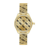 Guess Claudia Gold Stainless Steel Gold Dial Quartz Watch for Ladies - W1279L2