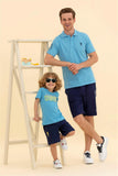 USPA Men's Turquoise Basic Polo Neck T-Shirt