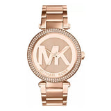 Michael Kors Parker Rose Gold Stainless Steel Rose Gold Dial Quartz Watch for Ladies - MK5865