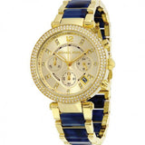 Michael Kors Parker Two-tone Stainless Steel Gold Dial Quartz Watch for Ladies - MK-6238