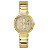 Guess Lily Gold Stainless Steel Gold Dial Quartz Watch for Ladies - GW0528L2
