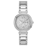 Guess Lily Silver Stainless Steel Silver Dial Quartz Watch for Ladies - GW0528L1