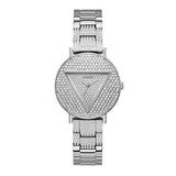 Guess Trend Silver Stainless Steel Silver Dial Quartz Watch for Ladies - GW0512L1