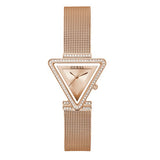 Guess Fame Rose Gold Mesh Bracelet Rose Gold Dial Quartz Watch for Ladies - GW0508L3