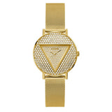 Guess Iconic Gold Mesh Bracelet Gold Dial Quartz Watch for Ladies - GW0477L2