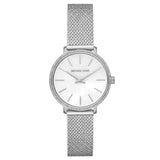 Michael Kors Pyper Silver Mesh Bracelet Mother Of Pearl Dial Quartz Watch for Ladies - MK4618