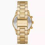 Michael Kors Ritz Gold Stainless Steel Gold Dial Chronograph Quartz Watch for Ladies - MK7310